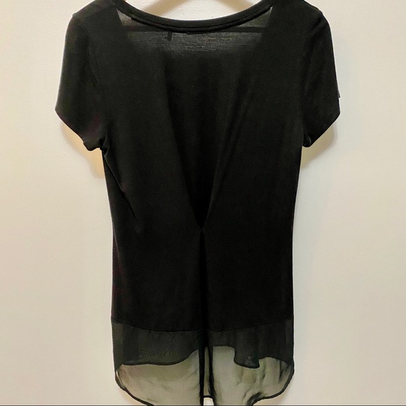 T Tahari Sheer Bottom Knit Top - Picture 2 of 5